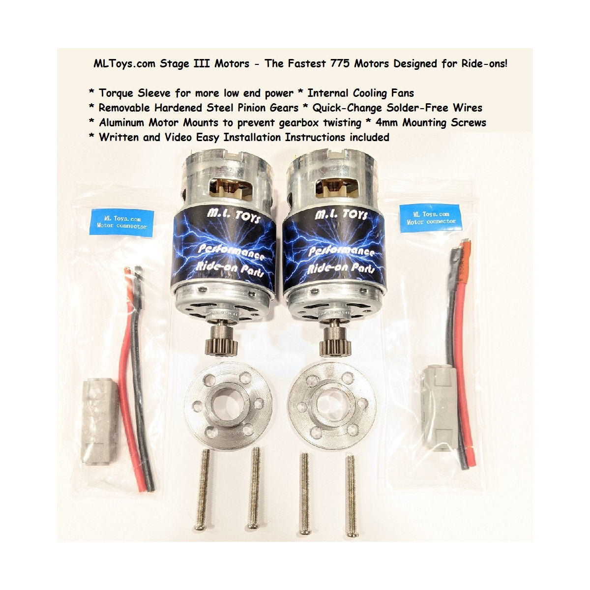 Stage III DIY Motors for Power Wheels Quads ML Toys Store